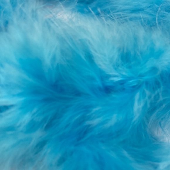 Bright Spring Blue Faux Fur Feather Craft Sewing Trim Ribbon 1.5" 5yds F… - Picture 2 of 8